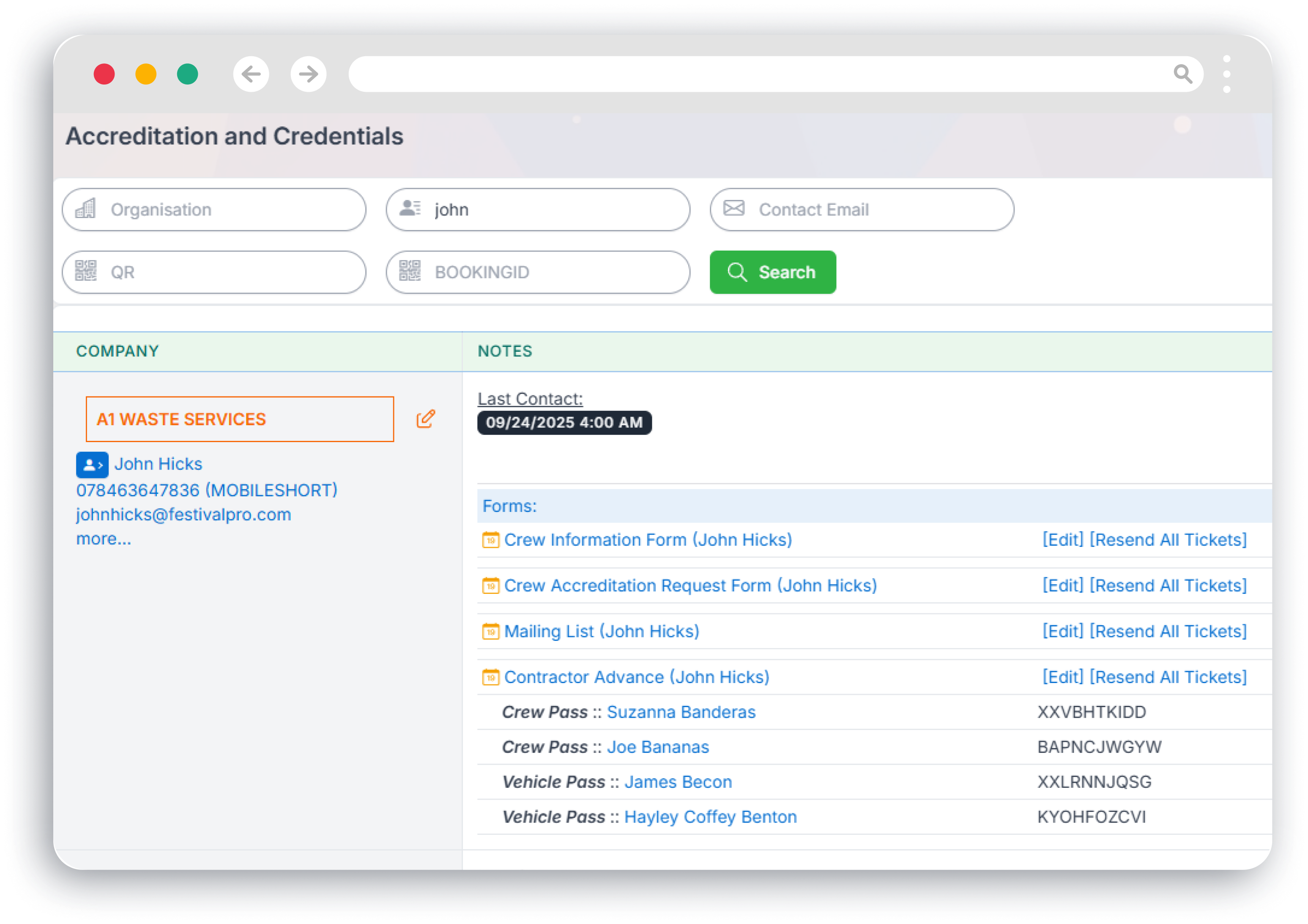 Centralised Accreditation Management