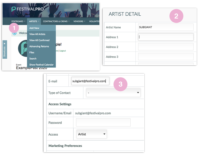 How to Add an Artist