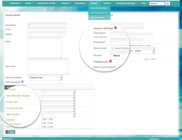 How to Add a Guest List