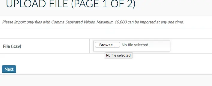How to import a CSV spreadsheet