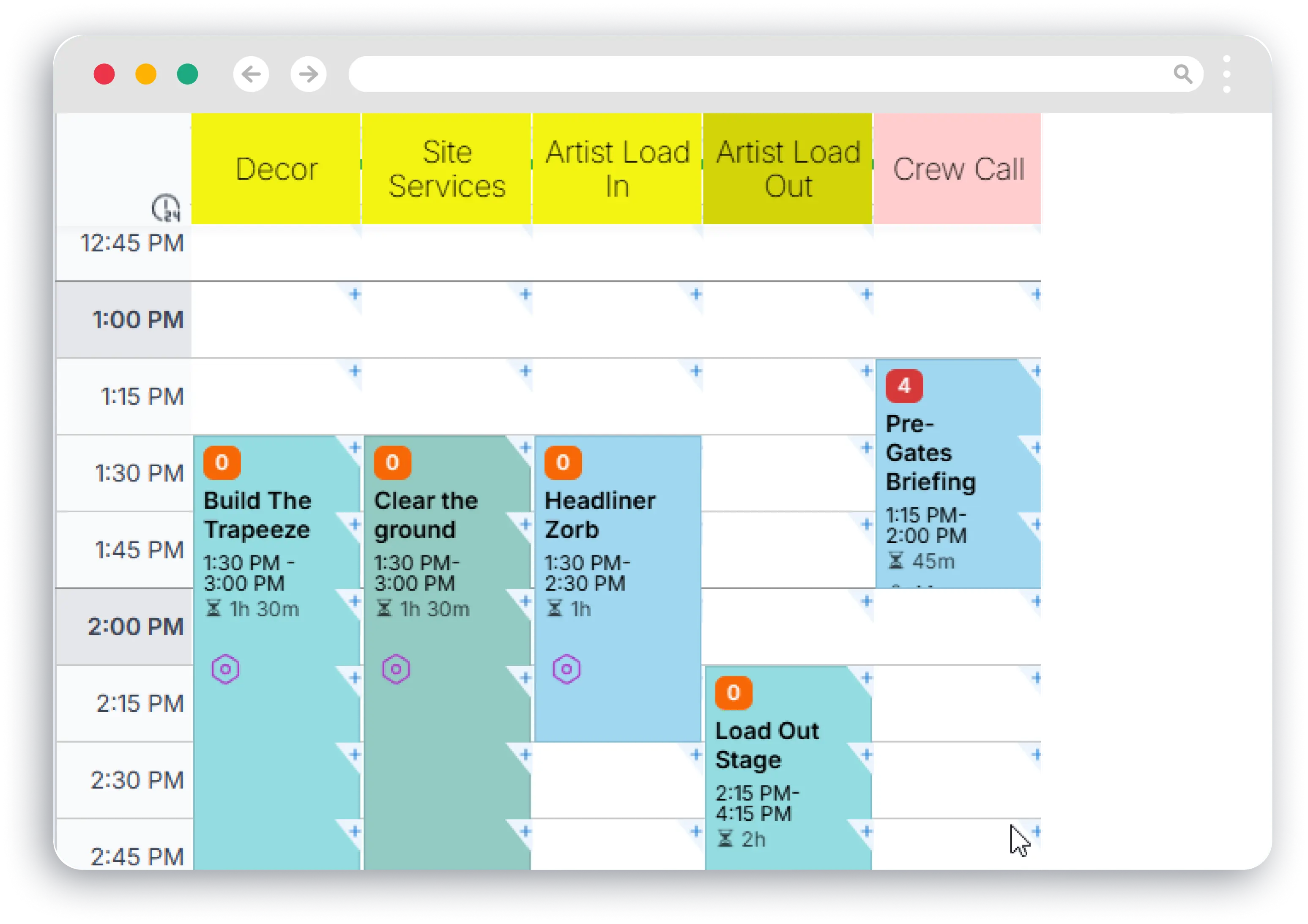 Build and Break Schedules