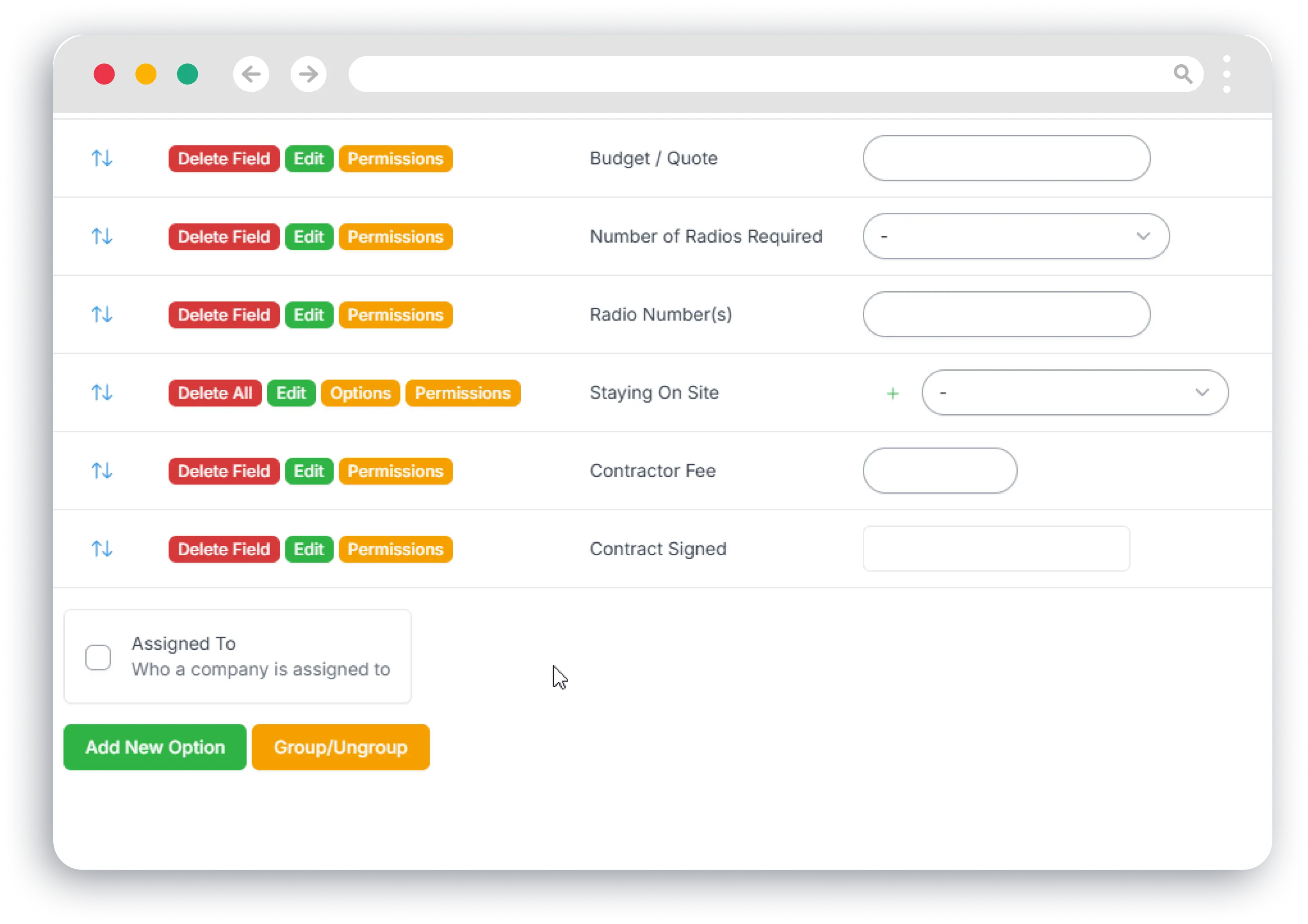 Custom Fields for Production