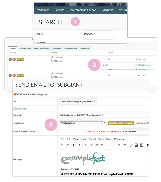 How to send an Artist Advance