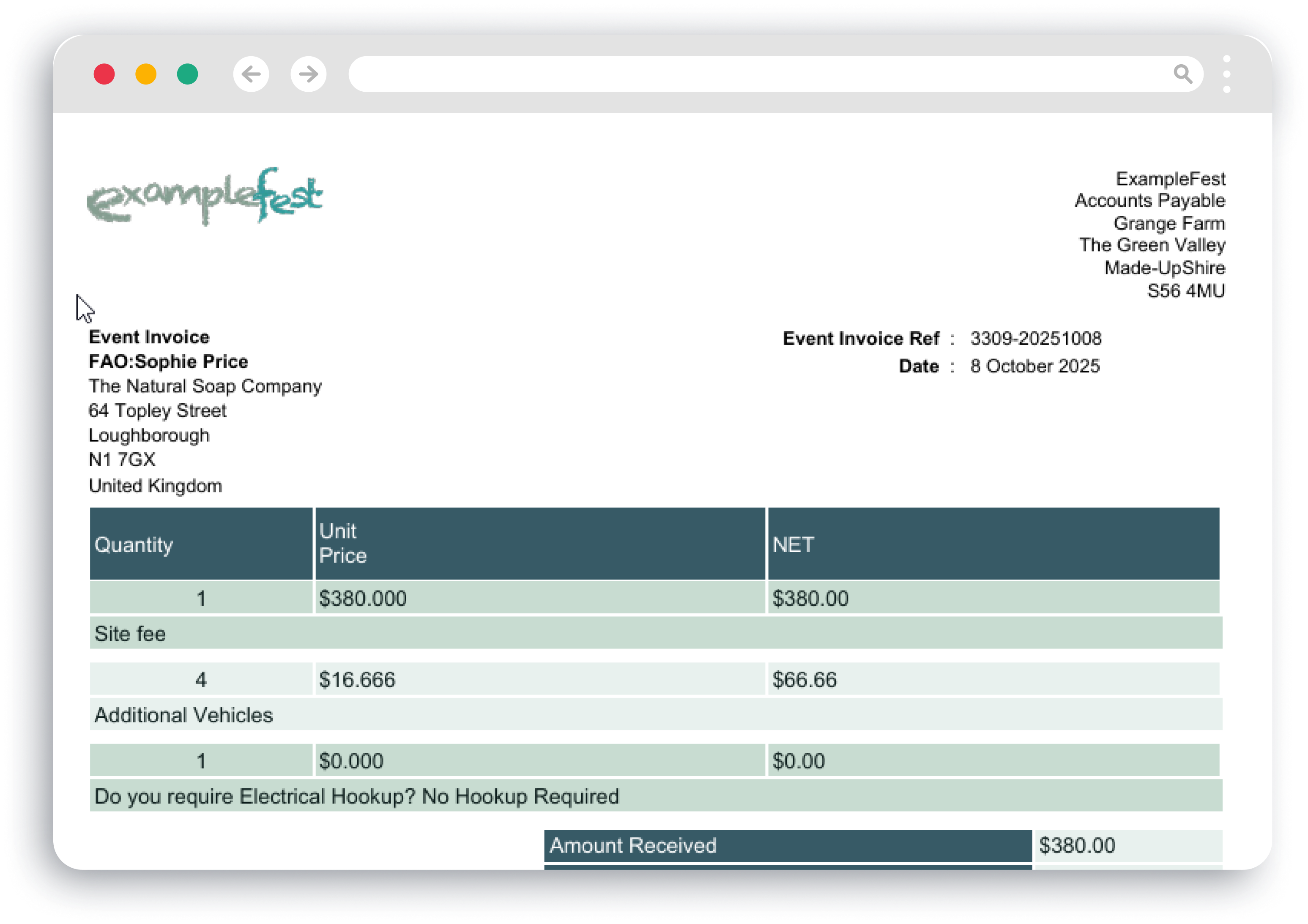 Invoices and Payments